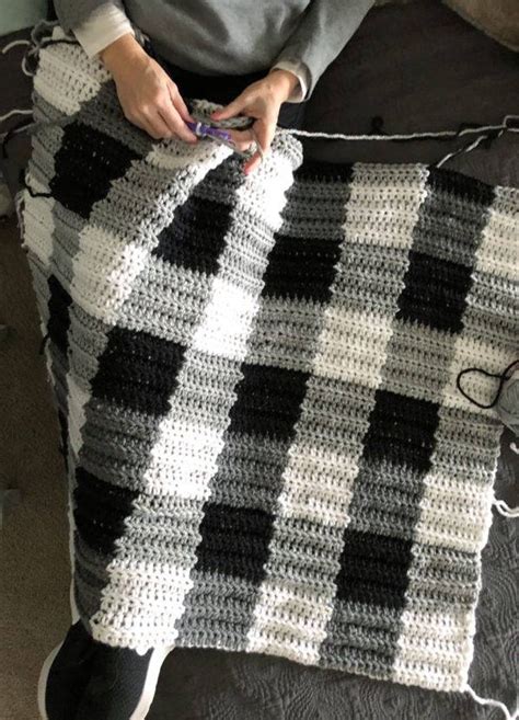 checkered blanket crochet pattern